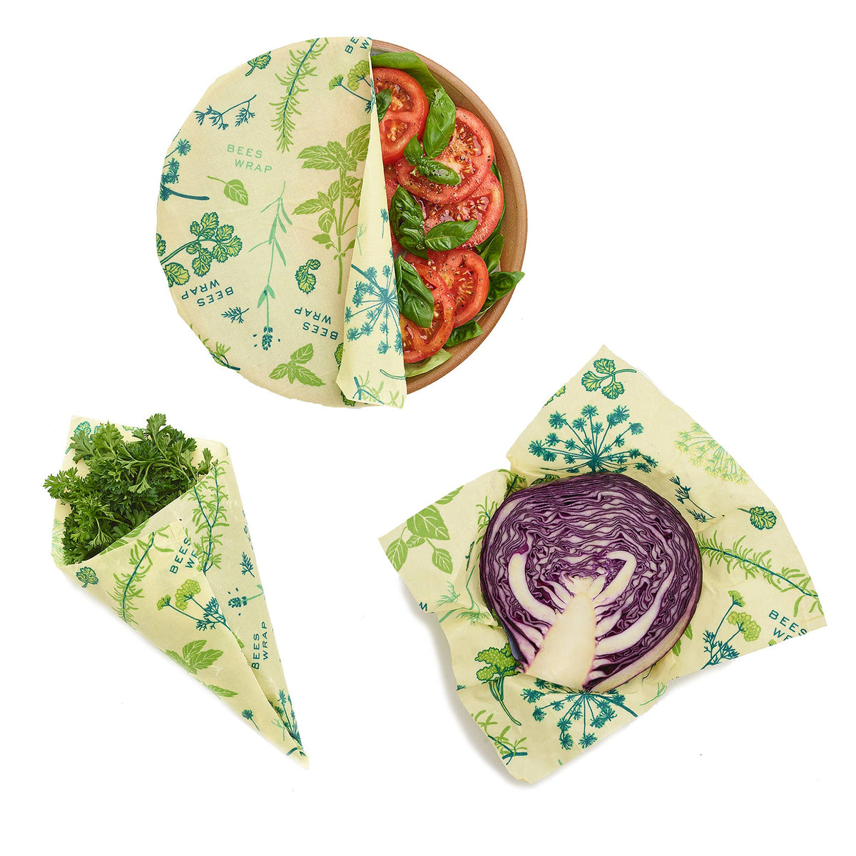 Bees Wrap Assorted 3 Pack - Herb Garden