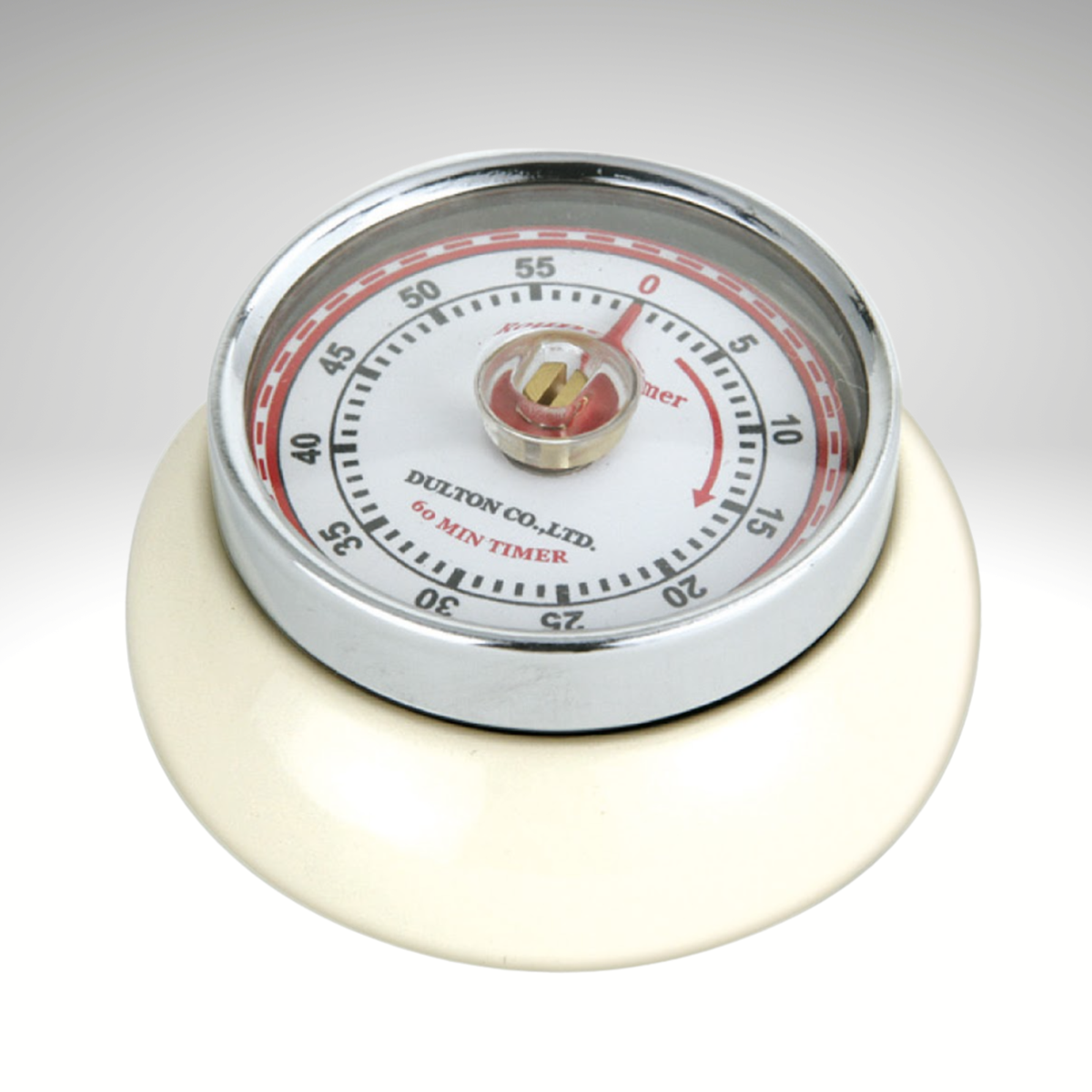 &quot;Retro&quot; Kitchen Timer, Cream, 2.75” x 1.25&quot;