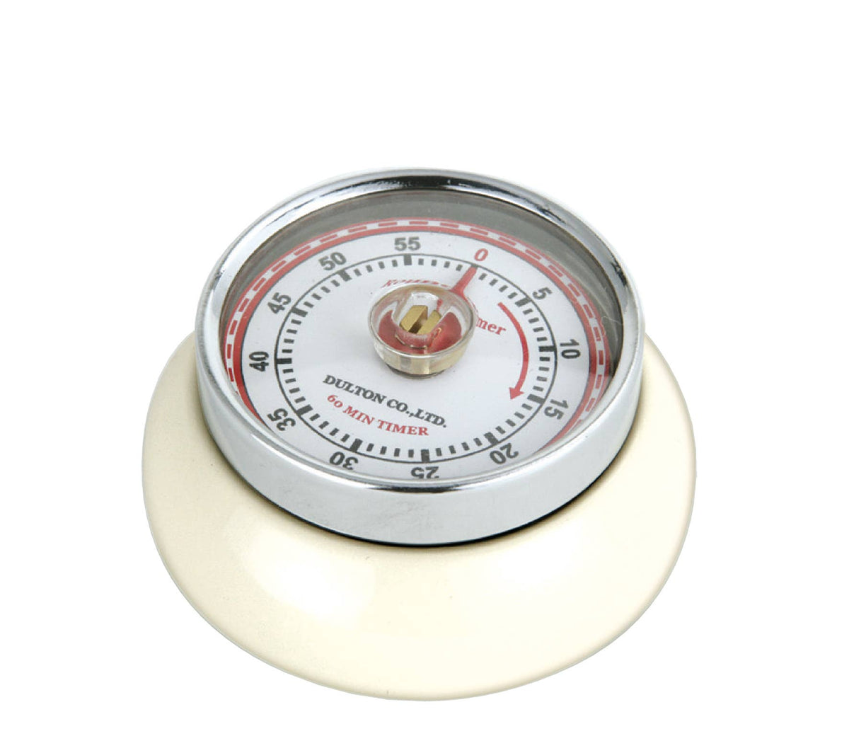 &quot;Retro&quot; Kitchen Timer, Cream, 2.75” x 1.25&quot;