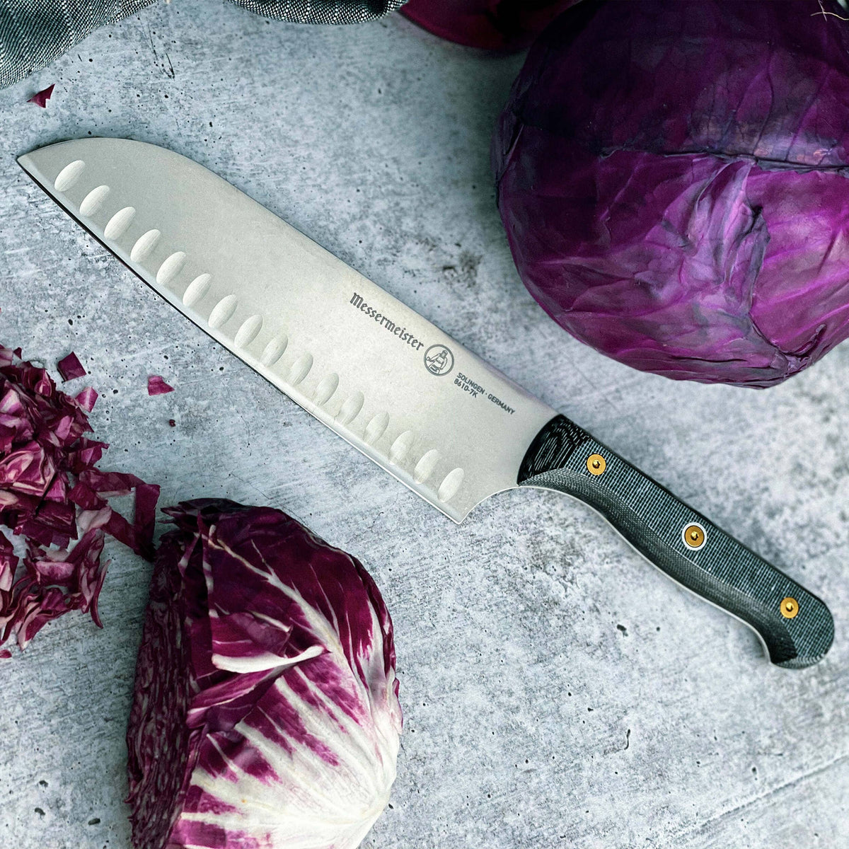 Custom 7 Inch Kullenscliff Santoku: Blue