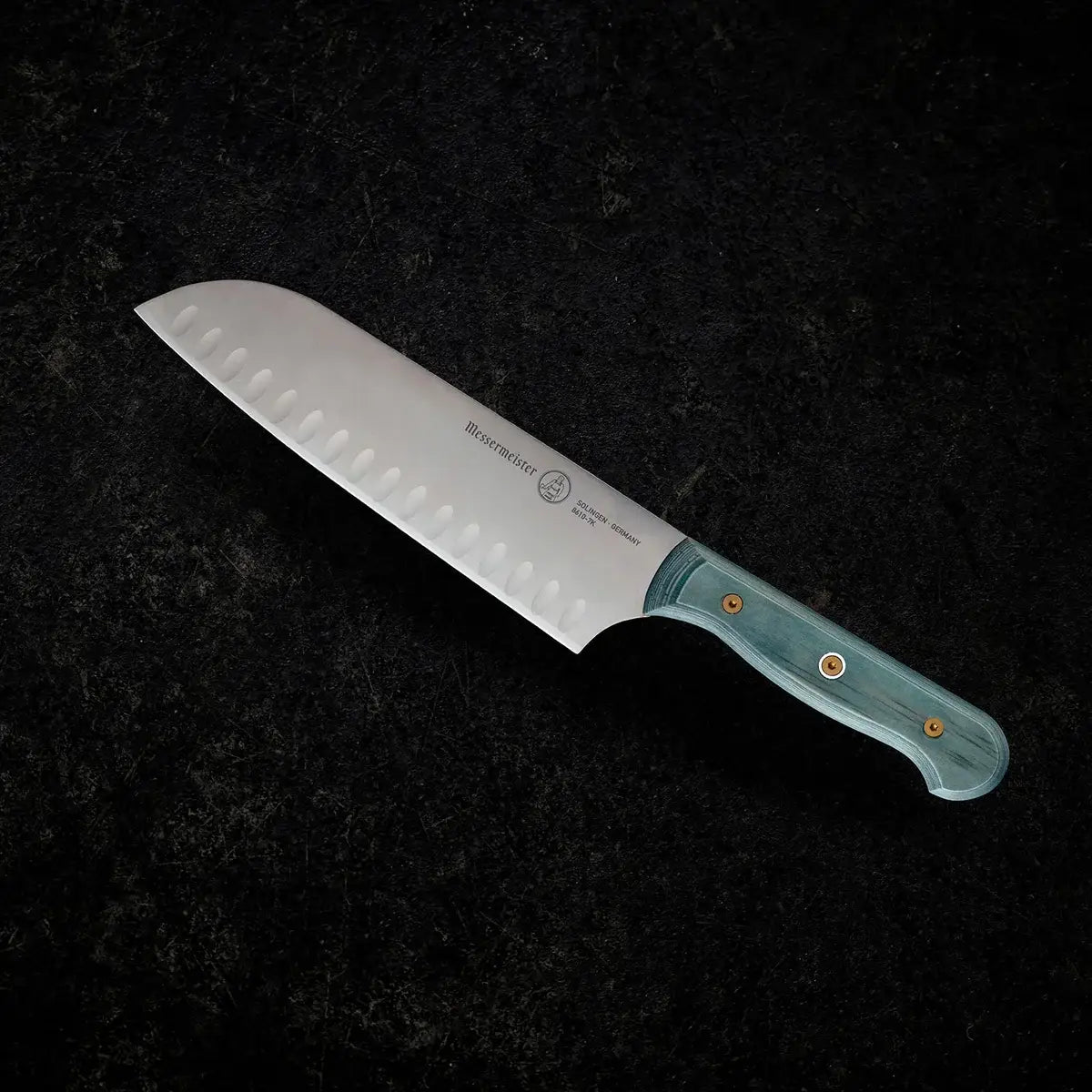 Custom 7 Inch Kullenscliff Santoku: Blue