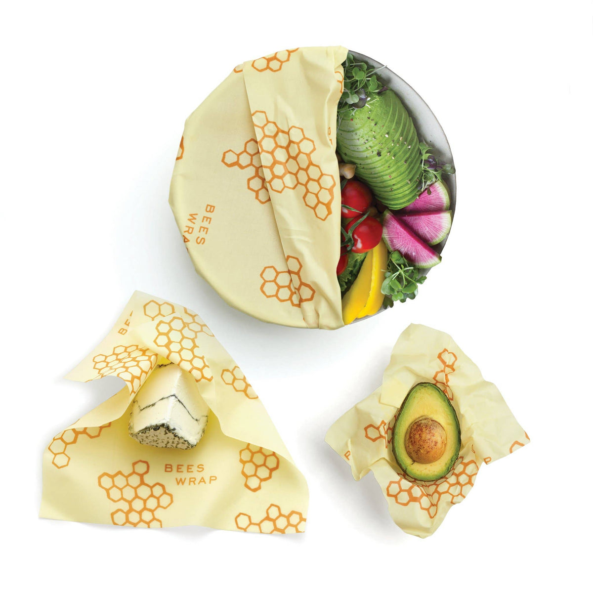 Bees Wrap Assorted 3 Pack - Honeycomb