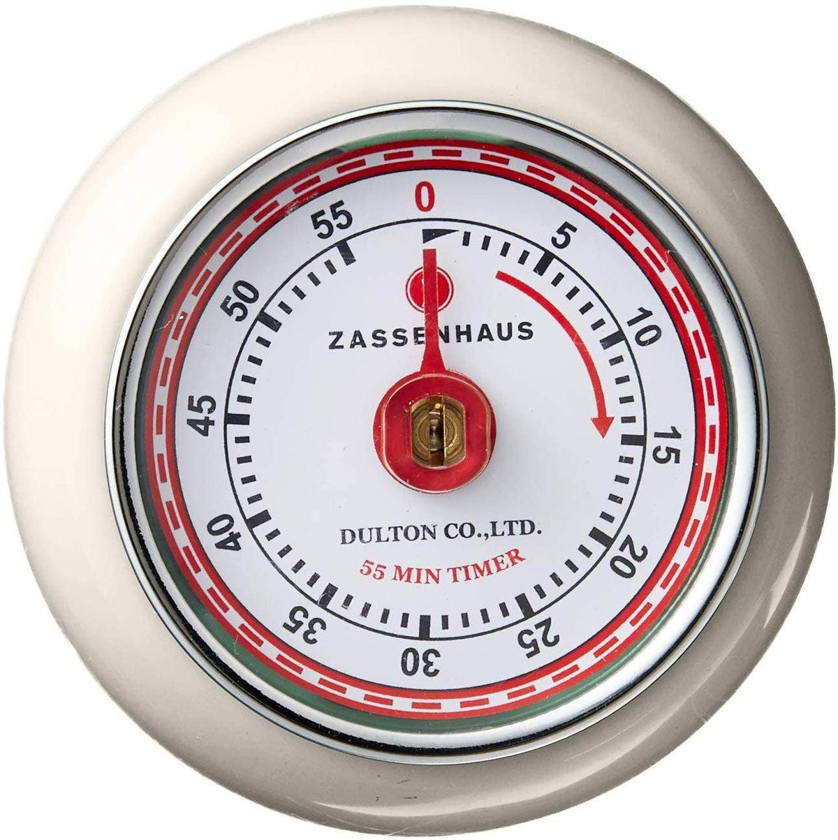 &quot;Retro&quot; Kitchen Timer, Cream, 2.75” x 1.25&quot;